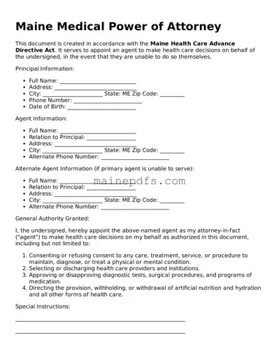 Attorney-Approved Maine Medical Power of Attorney Template