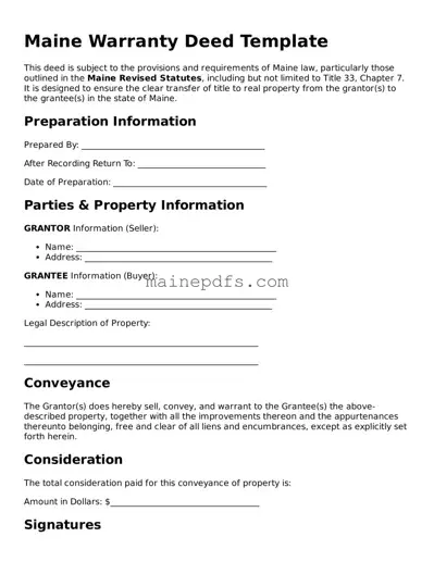 Attorney-Approved Maine Deed Template